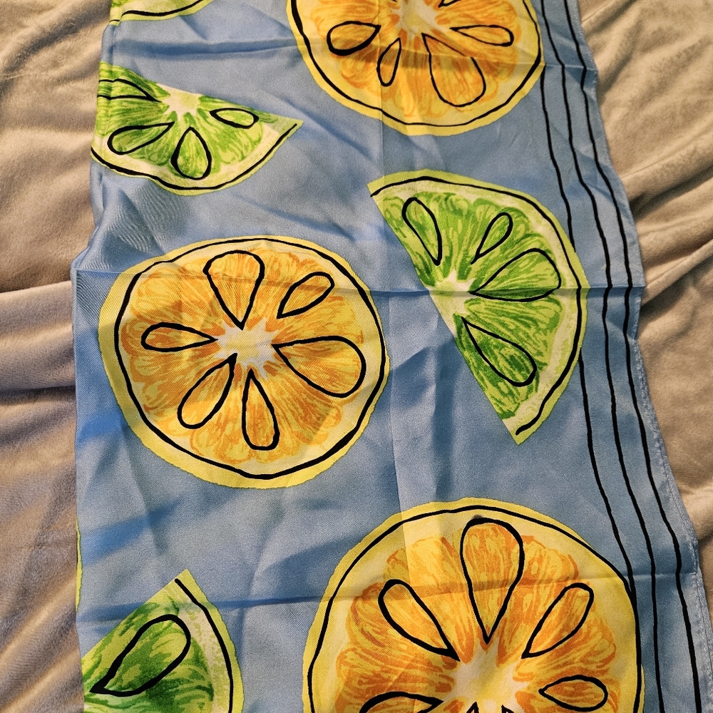 Talbots Citrus Silk Scarf - Picture 2 of 5